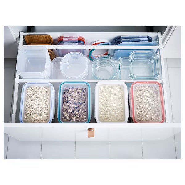 IKEA 365+ Food container with lid, square/plastic, 47 oz - IKEA