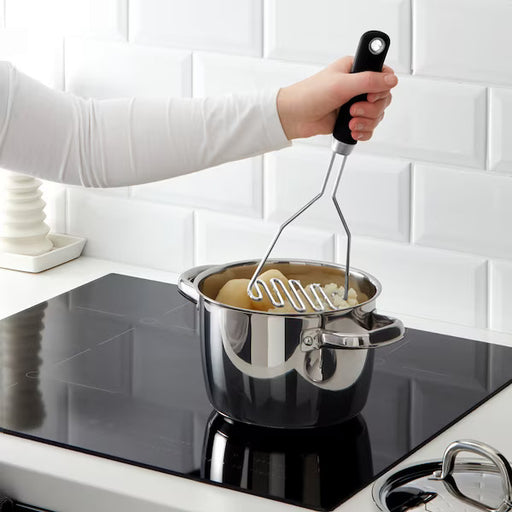 IKEA 365+ HJALTE Potato masher, stainless steel/black | IKEA Cooking utensils | Eachdaykart