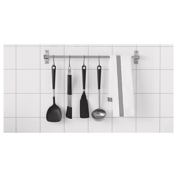 IKEA 365+ HJALTE Soup ladle, stainless steel/black | IKEA Cooking utensils | Eachdaykart