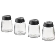 IKEA 365+ IHARDIG Spice jar, glass/black, | Spice & condiment stands | Storage & organisation | Eachdaykart - EachDayKart