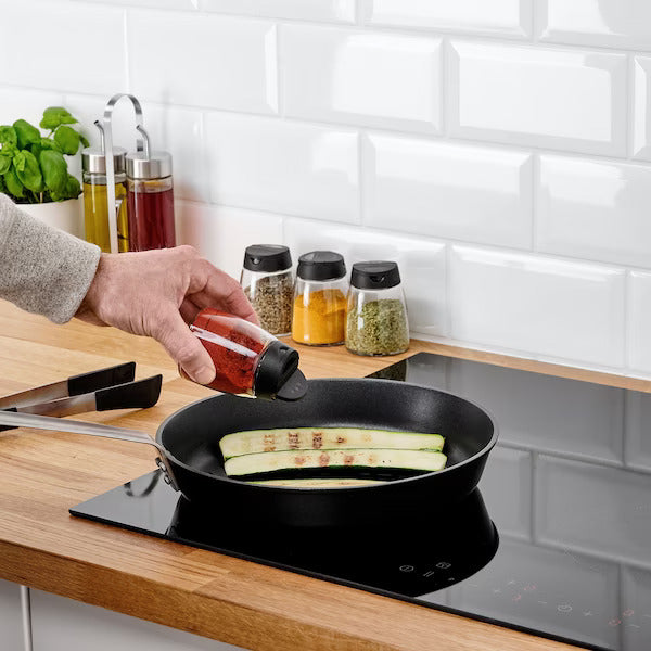 IKEA 365+ IHARDIG Spice jar, glass/black, | Spice & condiment stands | Storage & organisation | Eachdaykart - EachDayKart