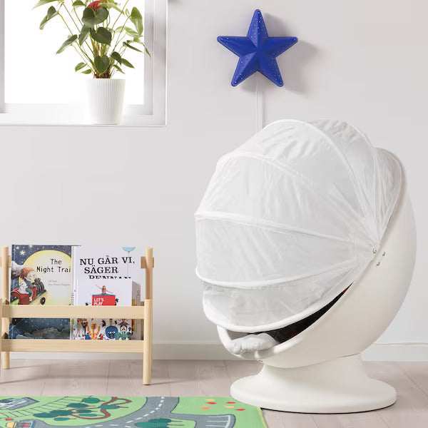 IKEA PS LOMSK Swivel armchair, white/red | IKEA Small chairs | IKEA Children's chairs | Eachdaykart
