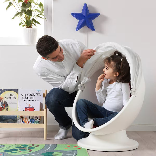 IKEA PS LOMSK Swivel armchair, white/red | IKEA Small chairs | IKEA Children's chairs | Eachdaykart
