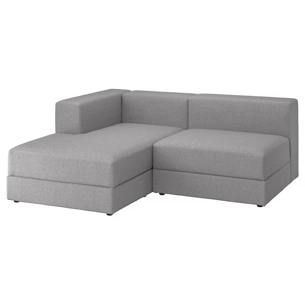 IKEA Jattebo 2.5 seat modular sofa with chaise longue left tonerud grey