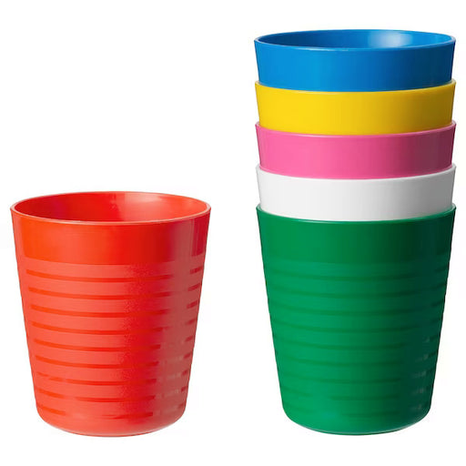 IKEA KALAS Mug, multicolour pack of 6 | IKEA Plastic glasses for Kids | Eachdaykart
