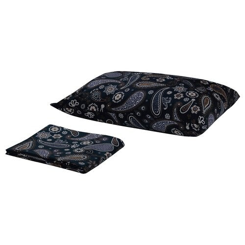 IKEA KNOLSYSKA Flat sheet and pillowcase, blue | IKEA Bedsheets | IKEA Home textiles | Eachdaykart