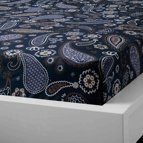 IKEA KNOLSYSKA Flat sheet and pillowcase, blue | IKEA Bedsheets | IKEA Home textiles | Eachdaykart