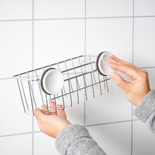 IKEA KROKFJORDEN Basket with suction cup, zinc plated | IKEA Showers | IKEA Bathroom products | Eachdaykart