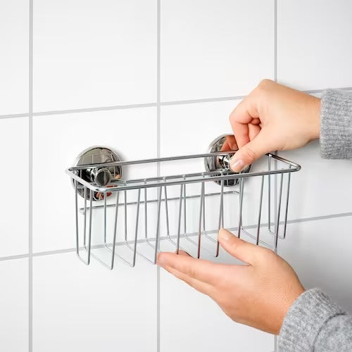 IKEA KROKFJORDEN Basket with suction cup, zinc plated | IKEA Showers | IKEA Bathroom products | Eachdaykart