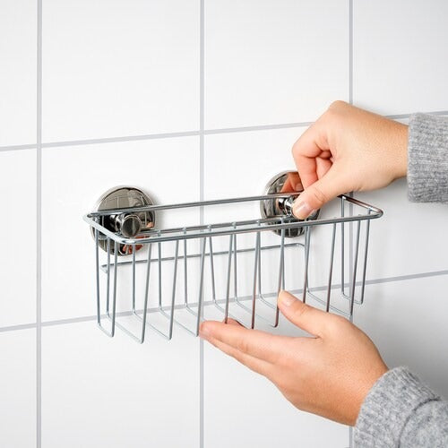 IKEA KROKFJORDEN Corner shelf unit with suction cup, zinc plated | IKEA Showers | IKEA Bathroom products | Eachdaykart