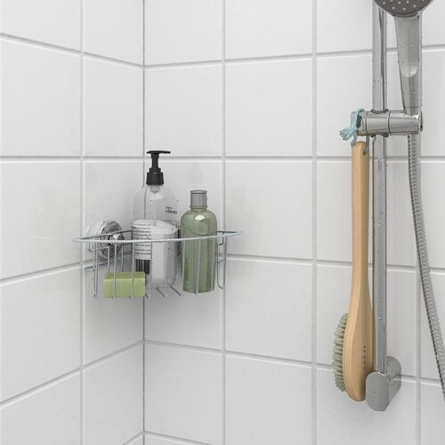 IKEA KROKFJORDEN Corner shelf unit with suction cup, zinc plated | IKEA Showers | IKEA Bathroom products | Eachdaykart
