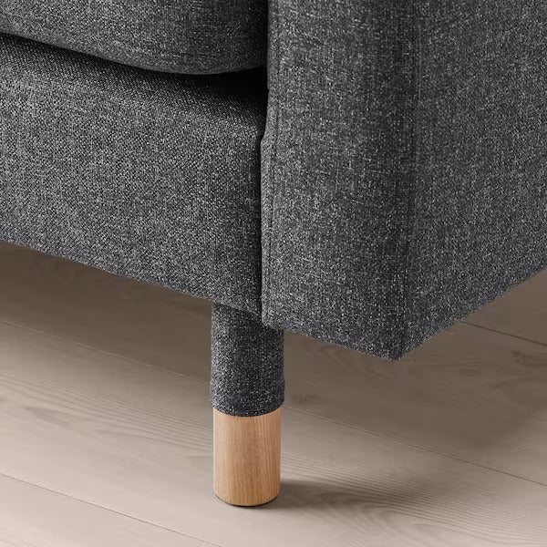 IKEA Landskrona 3 seat sofa with chaise longue gunnared dark grey wood