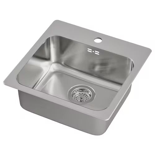 IKEA LANGUDDEN Inset sink, 1 bowl, stainless steel | IKEA Kitchen sinks | IKEA Modular Kitchens | Eachdaykart