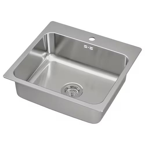 IKEA LANGUDDEN Inset sink, 1 bowl, stainless steel | IKEA Kitchen sinks | IKEA Modular Kitchens | Eachdaykart