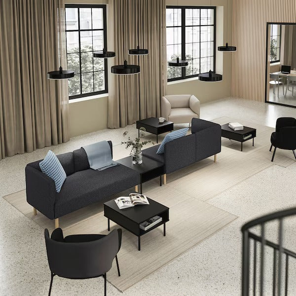 IKEA Lillehem 4 seat modular sofa with side table