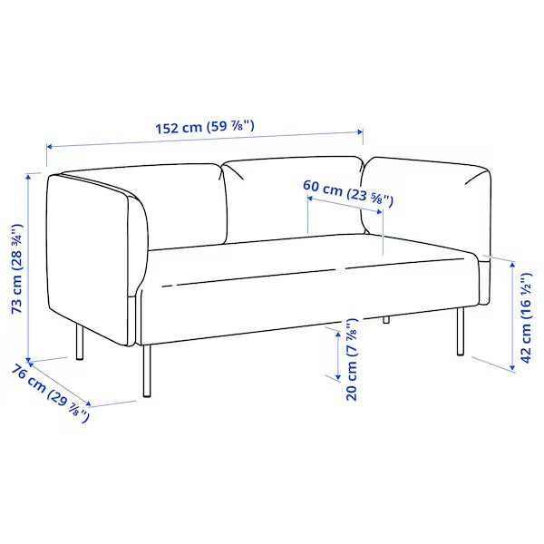 IKEA Lillehem 5 seat modular sofa with side table