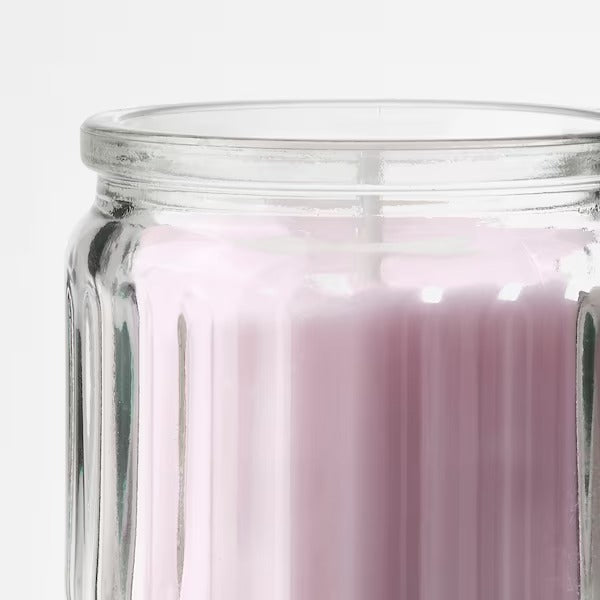 IKEA Lugnare scented candle in glass jasmine pink