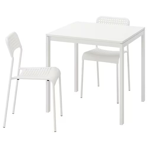 IKEA MELLTORP / ADDE Table and 2 chairs, white/white |  IKEA Dining sets up to 2 chairs | IKEA Dining sets | Eachdaykart