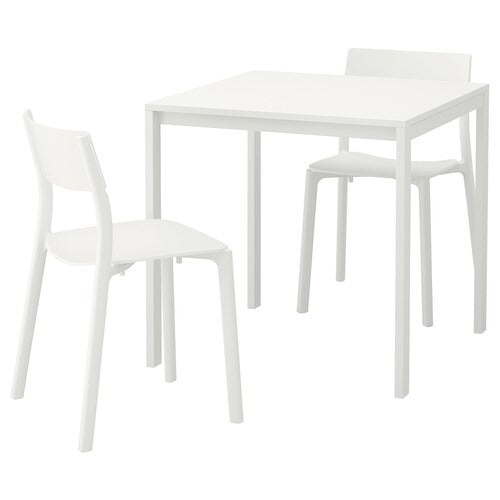 IKEA MELLTORP / JANINGE Table and 2 chairs, white/white |  IKEA Dining sets up to 2 chairs | IKEA Dining sets | Eachdaykart