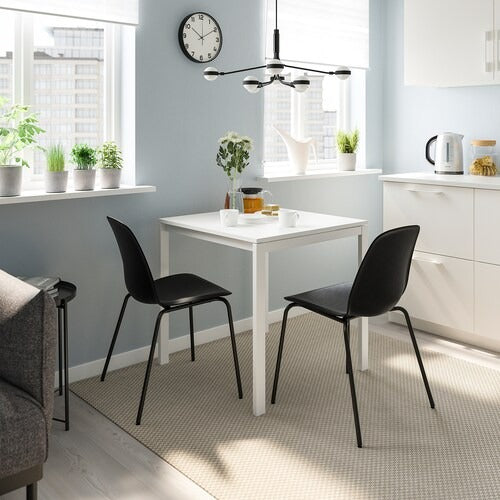 IKEA MELLTORP / LIDÅS Table and 2 chairs, white white/black black |  IKEA Dining sets up to 2 chairs | IKEA Dining sets | Eachdaykart