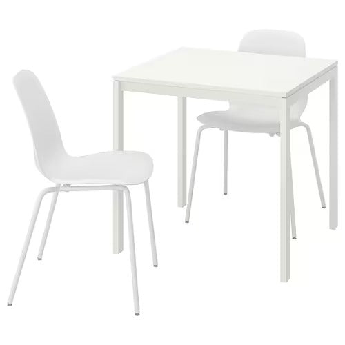 IKEA MELLTORP / LIDAS Table and 2 chairs, white white/white white |  IKEA Dining sets up to 2 chairs | IKEA Dining sets | Eachdaykart