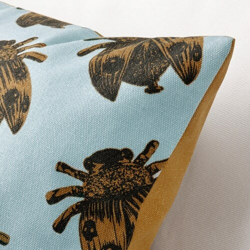 IKEA NABBSPINNARE Cushion cover, dark yellow/pale blue | IKEA Cushion covers | IKEA Home textiles | Eachdaykart