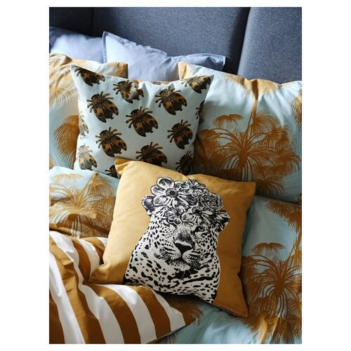 IKEA NABBSPINNARE Cushion cover, dark yellow/pale blue | IKEA Cushion covers | IKEA Home textiles | Eachdaykart