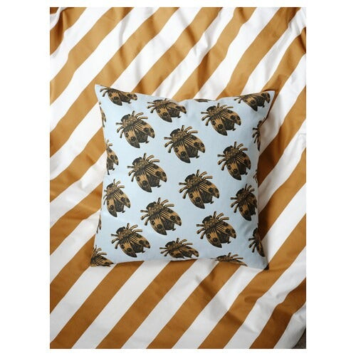 IKEA NABBSPINNARE Cushion cover, dark yellow/pale blue | IKEA Cushion covers | IKEA Home textiles | Eachdaykart