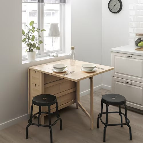 IKEA NORDEN / RASKOG Table and 2 stools, birch/black |  IKEA Dining sets up to 2 chairs | IKEA Dining sets | Eachdaykart