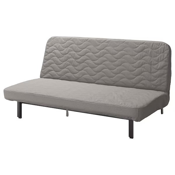IKEA Nyhamn 3 seat sofa bed with pocket spring mattress knisa grey beige