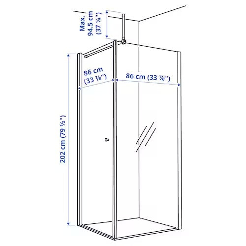 IKEA OPPEJEN Corner shower | IKEA Showers | IKEA Bathroom products | Eachdaykart