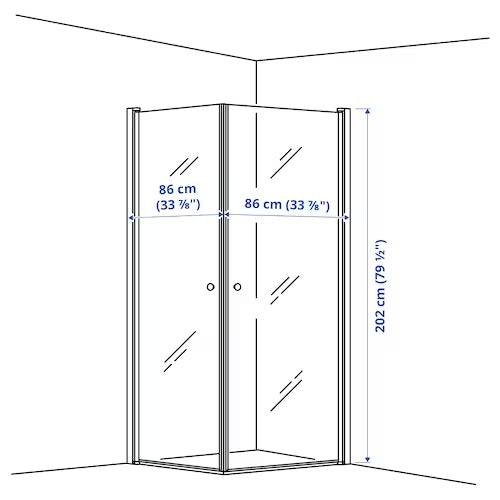 IKEA OPPEJEN Shower enclosure with 2 doors | IKEA Showers | IKEA Bathroom products | Eachdaykart