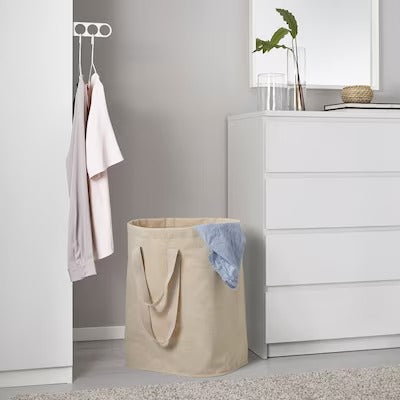 IKEA PURRPINGLA Laundry bag, beige | IKEA Laundry baskets | Eachdaykart