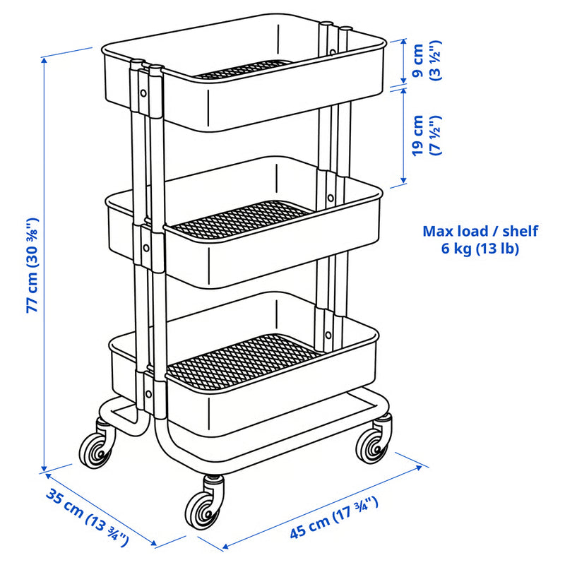 IKEA RASKOG Trolley grey-blue | IKEA Kitchen islands & trolleys | IKEA Trolleys | Eachdaykart