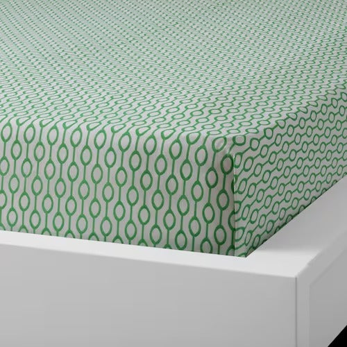 IKEA RODVED Flat sheet and pillowcase, white/green | IKEA Bedsheets | IKEA Home textiles | Eachdaykart
