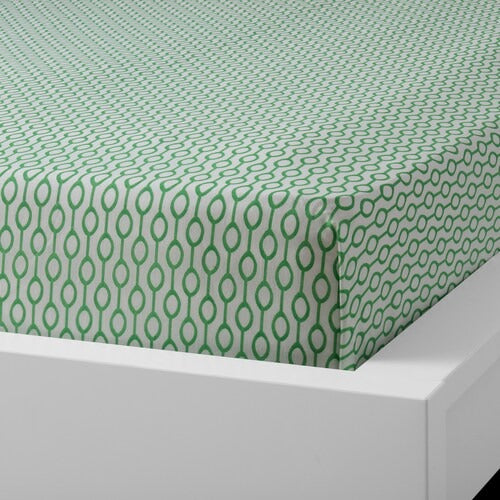 IKEA RODVED Flat sheet and pillowcase, white/green | IKEA Bedsheets | IKEA Home textiles | Eachdaykart