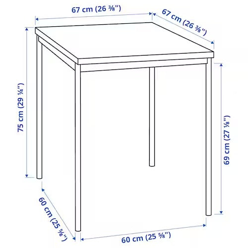 IKEA SANDSBERG / ADDE Table and 2 chairs, black/black |  IKEA Dining sets up to 2 chairs | IKEA Dining sets | Eachdaykart