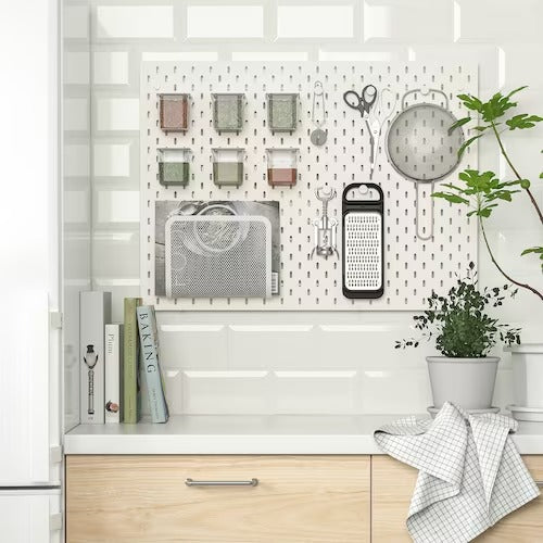 IKEA SKADIS Pegboard, white | IKEA Noticeboards | Eachdaykart