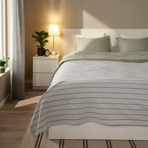 IKEA SKARMLILJA Bedspread, grey | IKEA Bedspreads | IKEA Home textiles | Eachdaykart