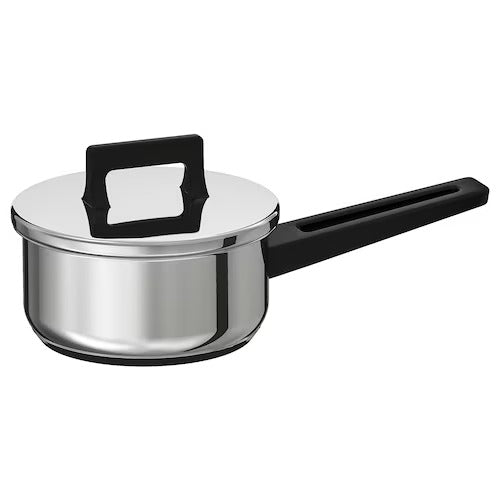 IKEA SNITSIG Saucepan with lid, stainless steel | IKEA Pots & sauce pans | Eachdaykart