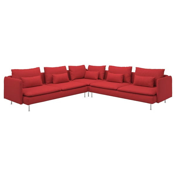 IKEA Soderhamn corner sofa 6 seat tonerud red