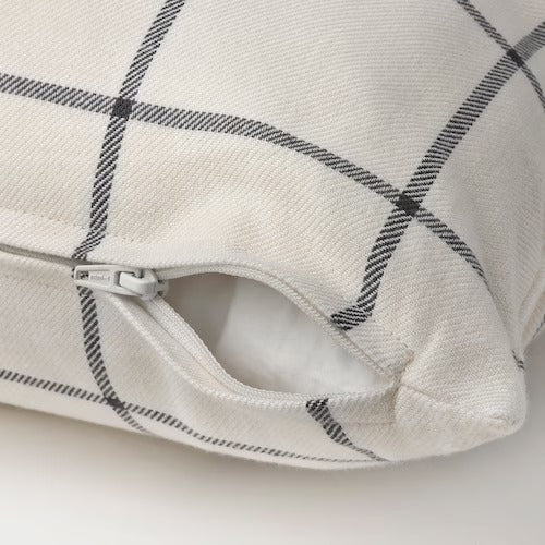 IKEA SPIKKLUBBA Cushion cover, off-white/black | IKEA Cushion covers | IKEA Home textiles | Eachdaykart