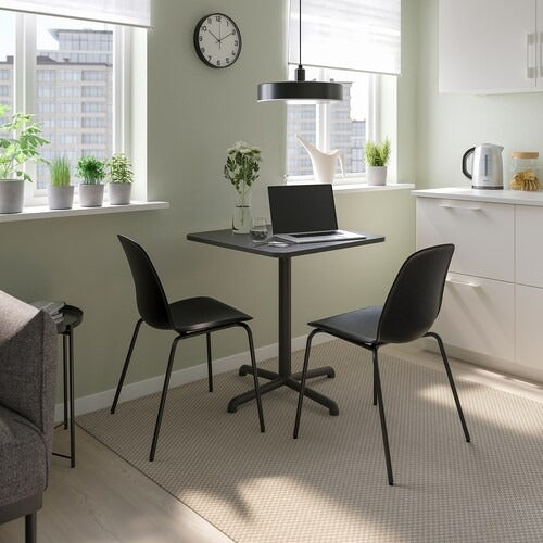 IKEA STENSELE / LIDAS Table and 2 chairs, anthracite anthracite/black/black |  IKEA Dining sets up to 2 chairs | IKEA Dining sets | Eachdaykart