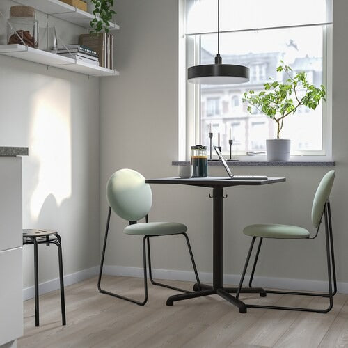IKEA STENSELE / MANHULT Table and 2 chairs, anthracite anthracite/Hakebo grey-green |  IKEA Dining sets up to 2 chairs | IKEA Dining sets | Eachdaykart