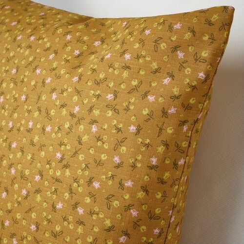 IKEA SVARDTAG Cushion cover, dark yellow/floral pattern, pack of 2 | IKEA Cushion covers | IKEA Home textiles | Eachdaykart