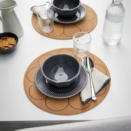 IKEA SVARTVIDE Place mat, cork/patterned | IKEA IKEA Table Linen | IKEA Home textiles | Eachdaykart