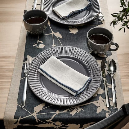 IKEA SVARTVIDE Table-runner, patterned natural/dark grey | IKEA IKEA Table Linen | IKEA Home textiles | Eachdaykart