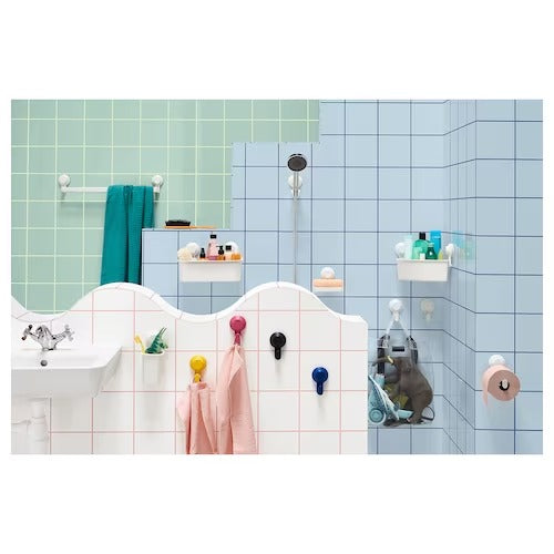 IKEA TISKEN Basket with suction cup, white | IKEA Showers | IKEA Bathroom products | Eachdaykart