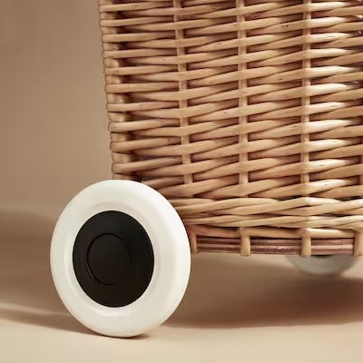 IKEA TOLKNING Laundry basket with wheels, handmade Willow | IKEA Laundry baskets | Eachdaykart