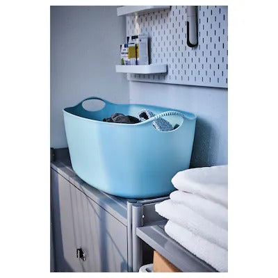 SLIBB Flexible laundry basket, turquoise, 6 gallon - IKEA